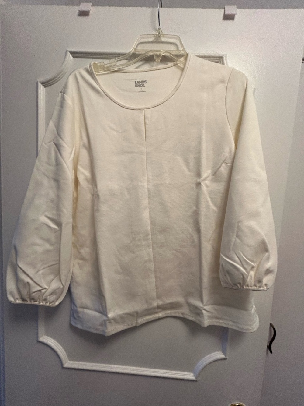Lands' End M Ivory Women Key hole Top